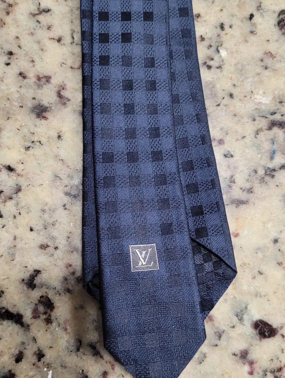 Louis Vuitton Blue Silk Tie